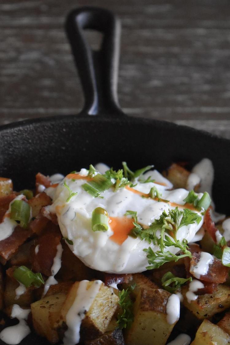 Farmhouse Hash with Poached Eggs