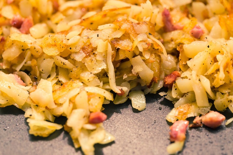 Bacon Hash Browns with Onions
