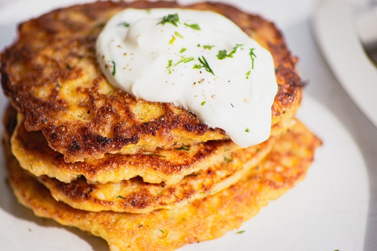 Potatoes Recipe - Savory Potato Pancakes with Sour Cream