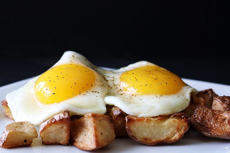 Home Fries with Sunny Side Up Eggs Recipe