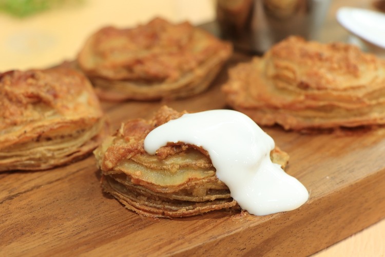 Potato Recipe - Potato Crepes with Sour Cream